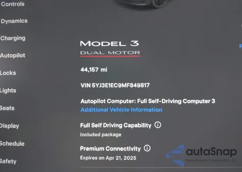 2021 Tesla Model 3 Performance Dual Motor All-Wheel Drive из США, поврежденный, VIN 5YJ3E1EC9MF849817